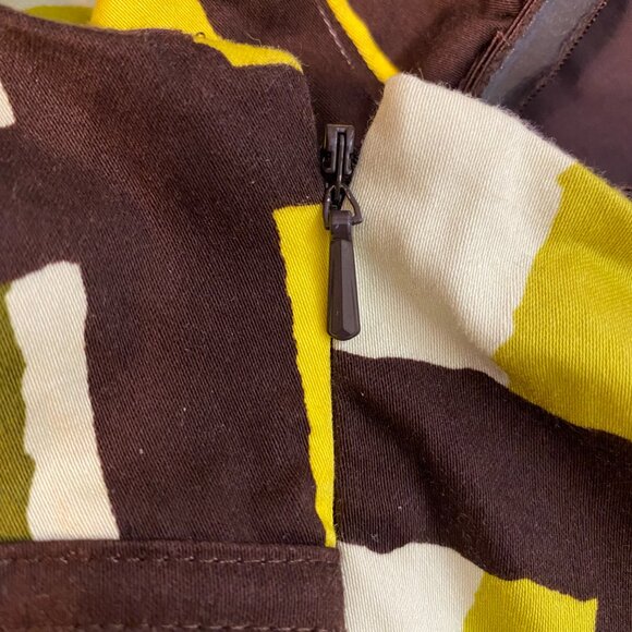 Vintage Yellow and Brown Halter Dress - Picture 10 of 10